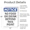 Signmission No Food Or Drink Beyond This Point, 12 in W x Rectangle, Plastic OS-2PACK-NS-P-1218-V-14589 - alternate 3